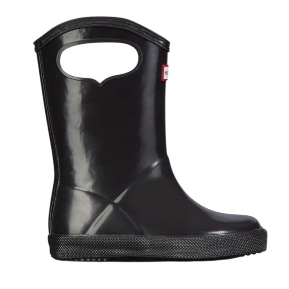 HUNTER Original First Classic Grab Handle Rain Boots | Kids | Black | Size US 5 - Picture 6 of 7